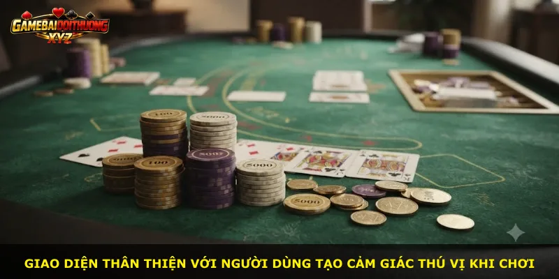 Giao diện thân thiện với người dùng tạo cảm giác thú vị khi chơi