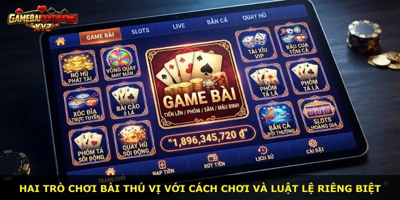 Hai trò chơi bài thú vị với cách chơi và luật lệ riêng biệt