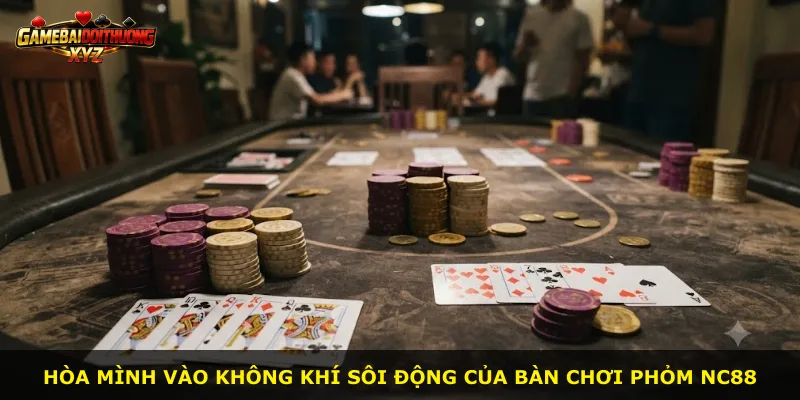 Hòa mình vào không khí sôi động của bàn chơi Phỏm Nc88