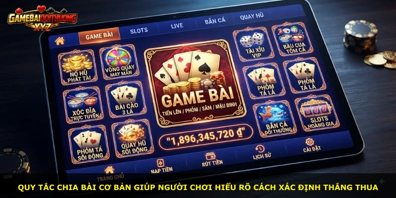 Quy tắc chia bài cơ bản giúp người chơi hiểu rõ cách xác định thắng thua