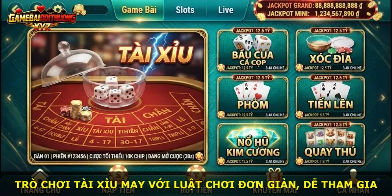 Trò chơi Tài Xỉu May với luật chơi đơn giản, dễ tham gia